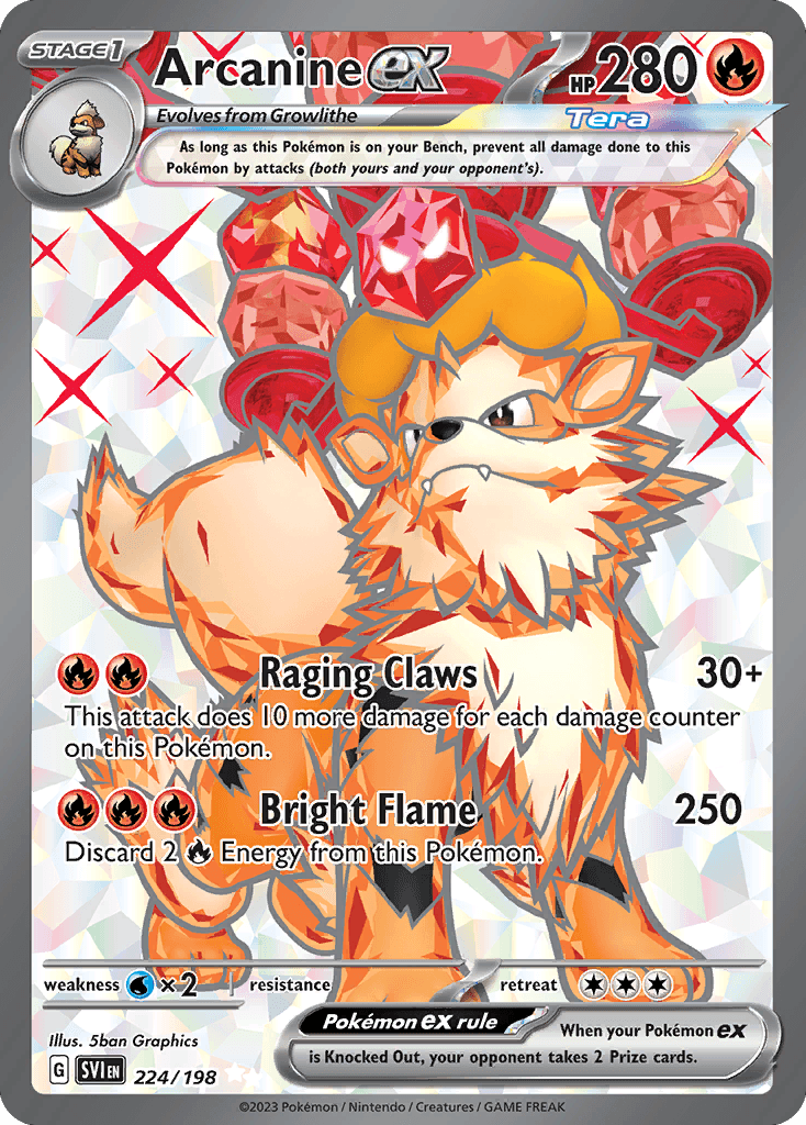 Arcanine ex from Scarlet & Violet