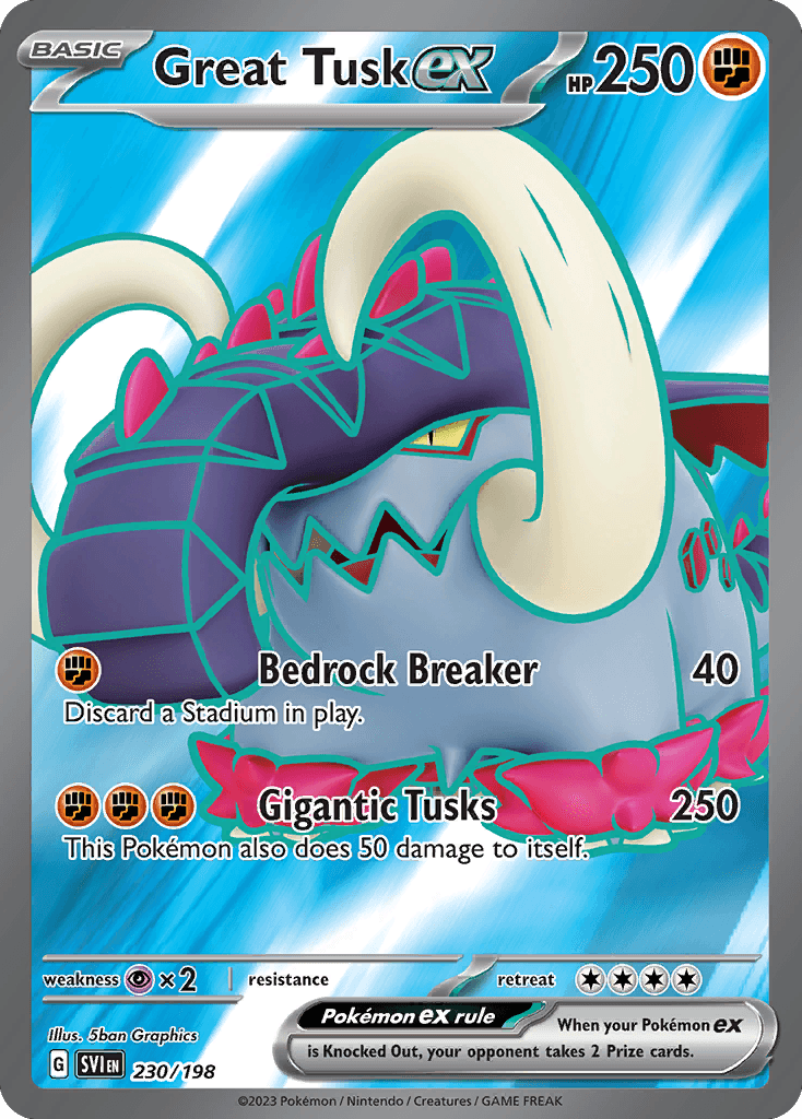Great Tusk ex Pokémon card
