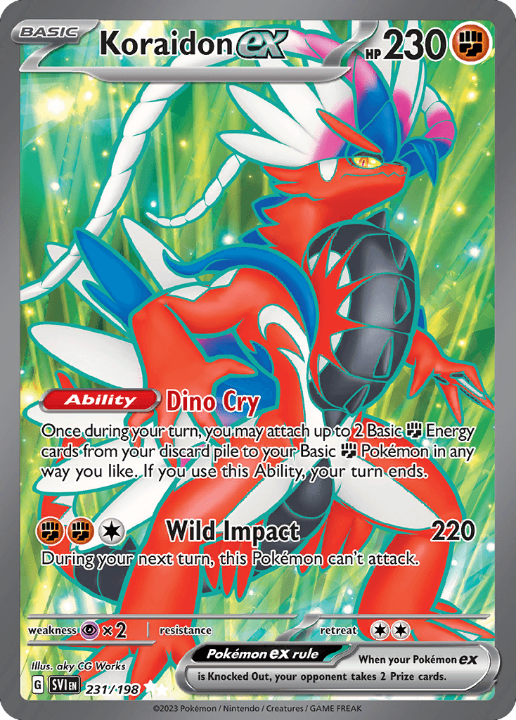 Koraidon ex Pokémon card