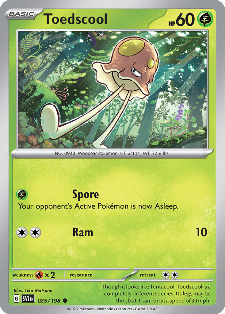 Toedscool Pokémon card