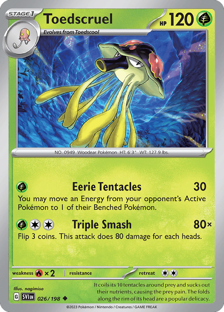 Toedscruel Pokémon card