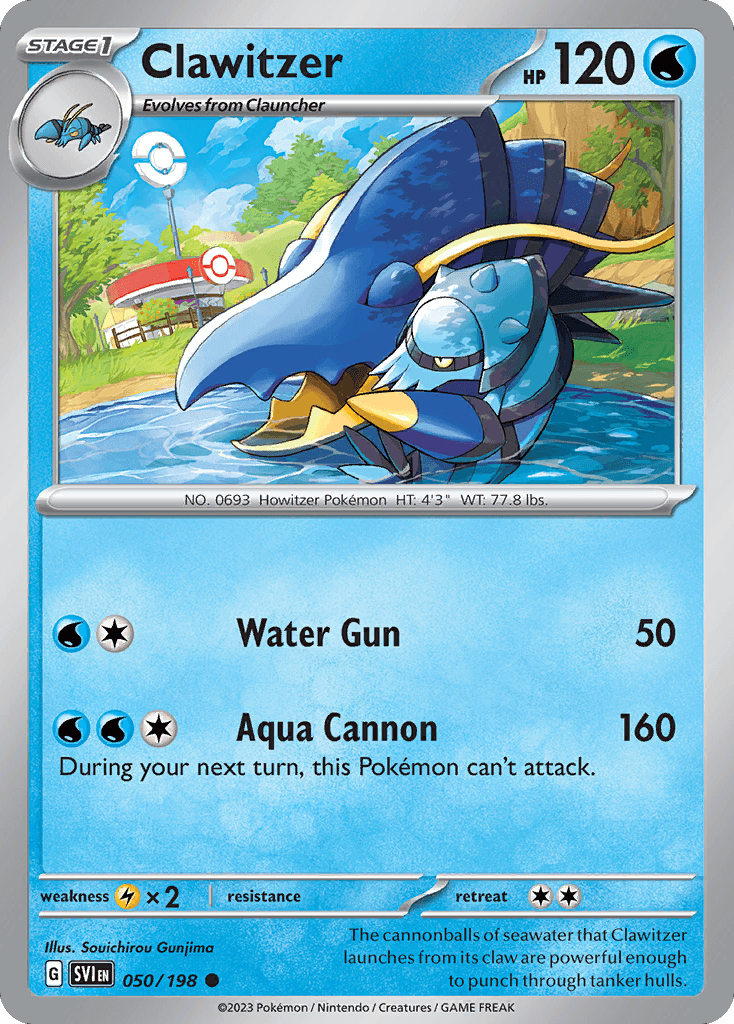 Clawitzer Pokémon card