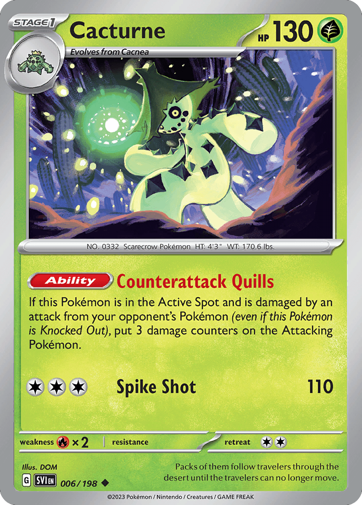 Cacturne Pokémon card