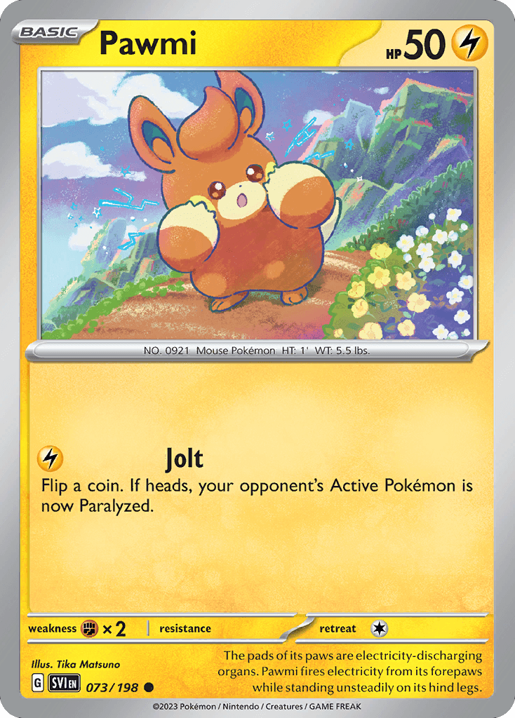Pawmi Pokémon card