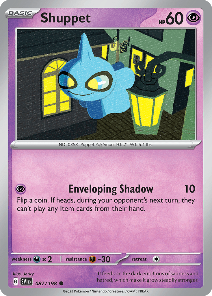 Shuppet Pokémon card