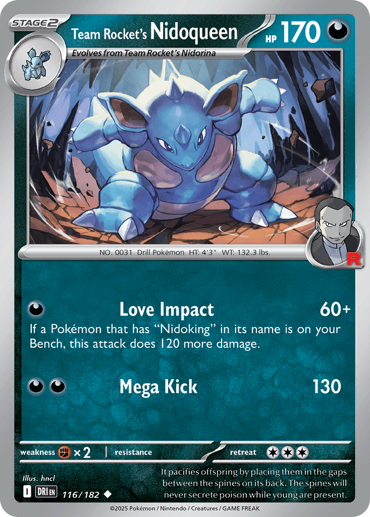 Team Rocket's Nidoqueen Pokémon card