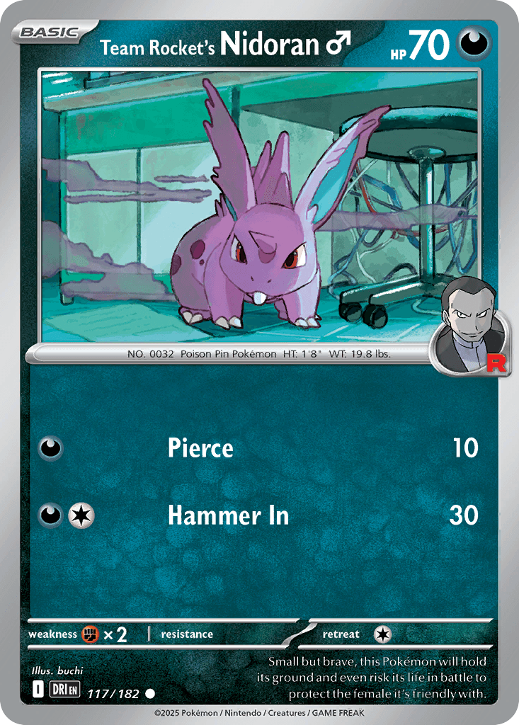 Team Rocket's Nidoran♂ Pokémon card