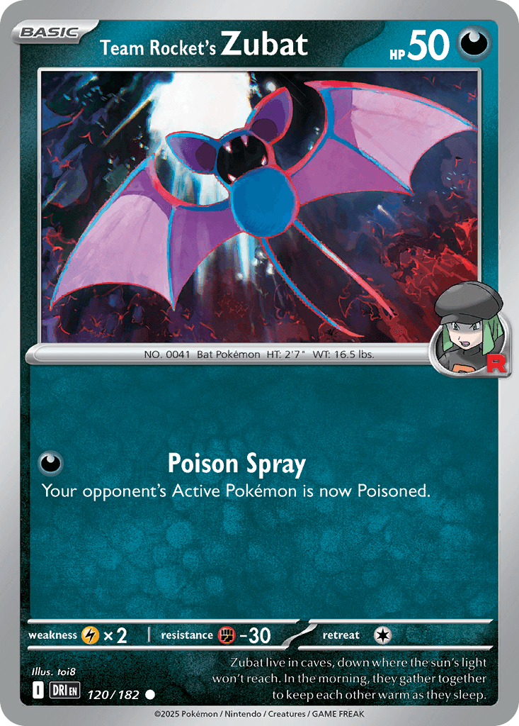 Team Rocket's Zubat Pokémon card