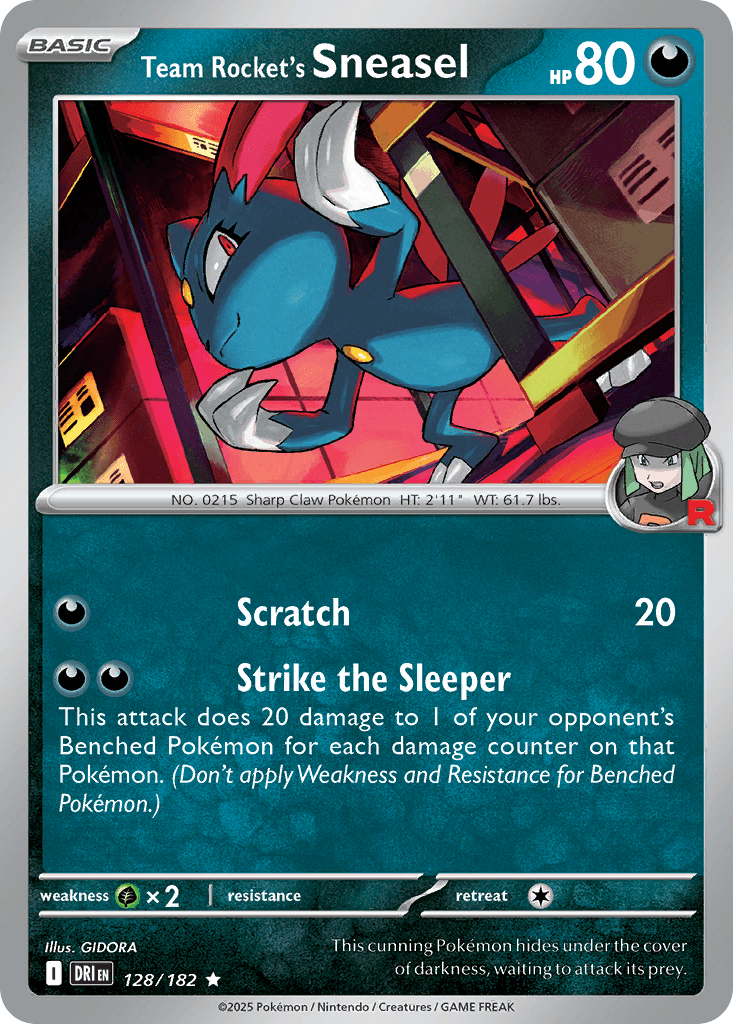 Team Rocket's Sneasel Pokémon card