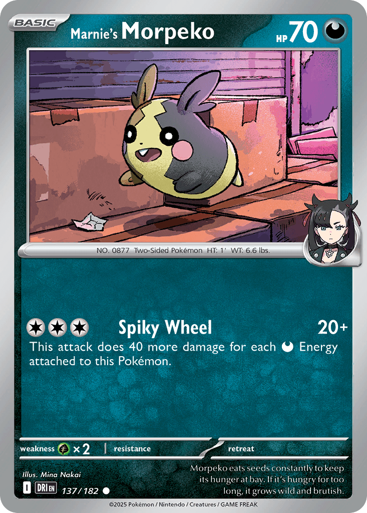 Marnie's Morpeko Pokémon card