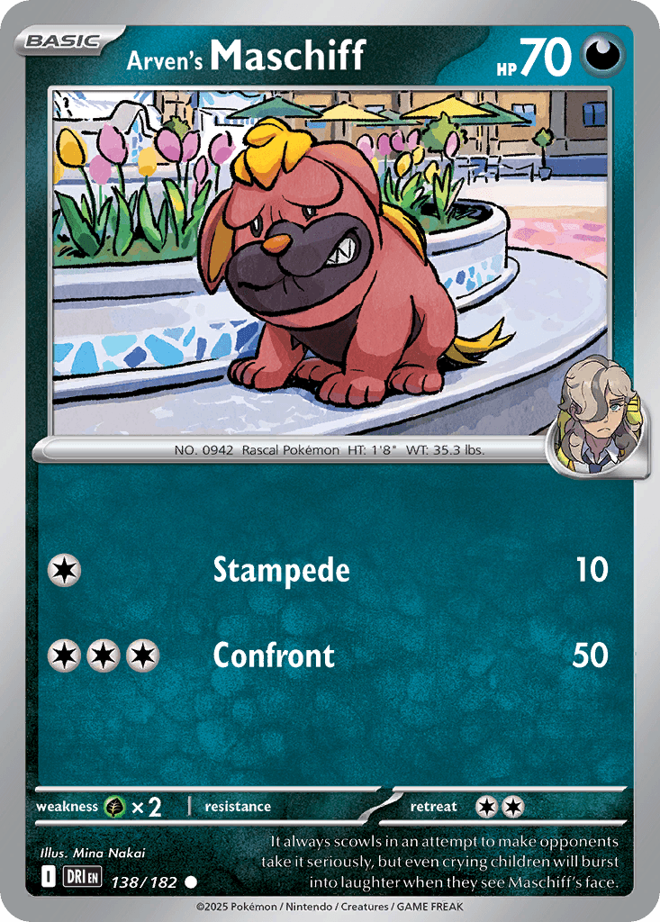 Arven's Maschiff Pokémon card