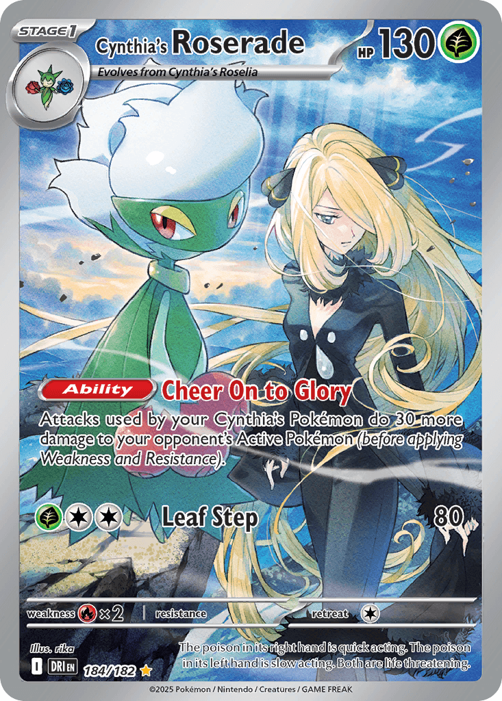 Cynthia's Roserade Pokémon card