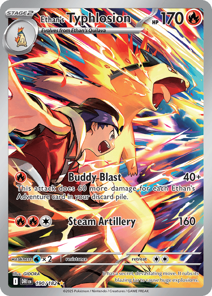 Ethan's Typhlosion Pokémon card