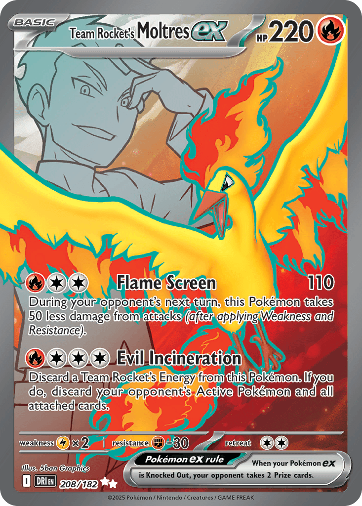 Team Rocket's Moltres ex — Ultra Rare