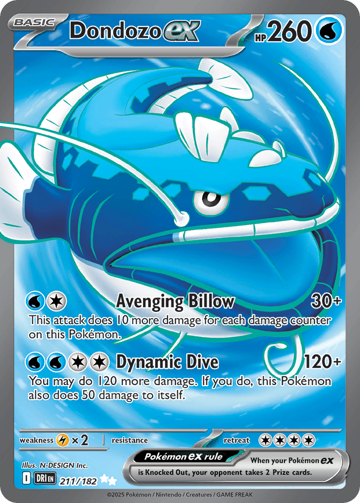 Dondozo ex Pokémon card