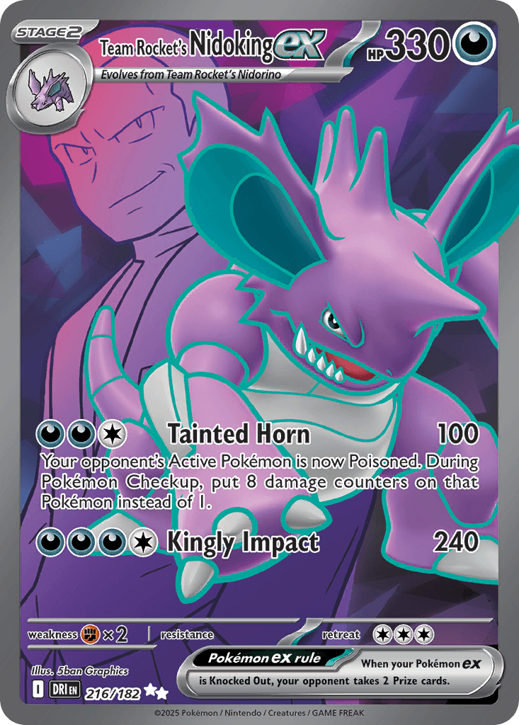 Team Rocket's Nidoking ex — Ultra Rare