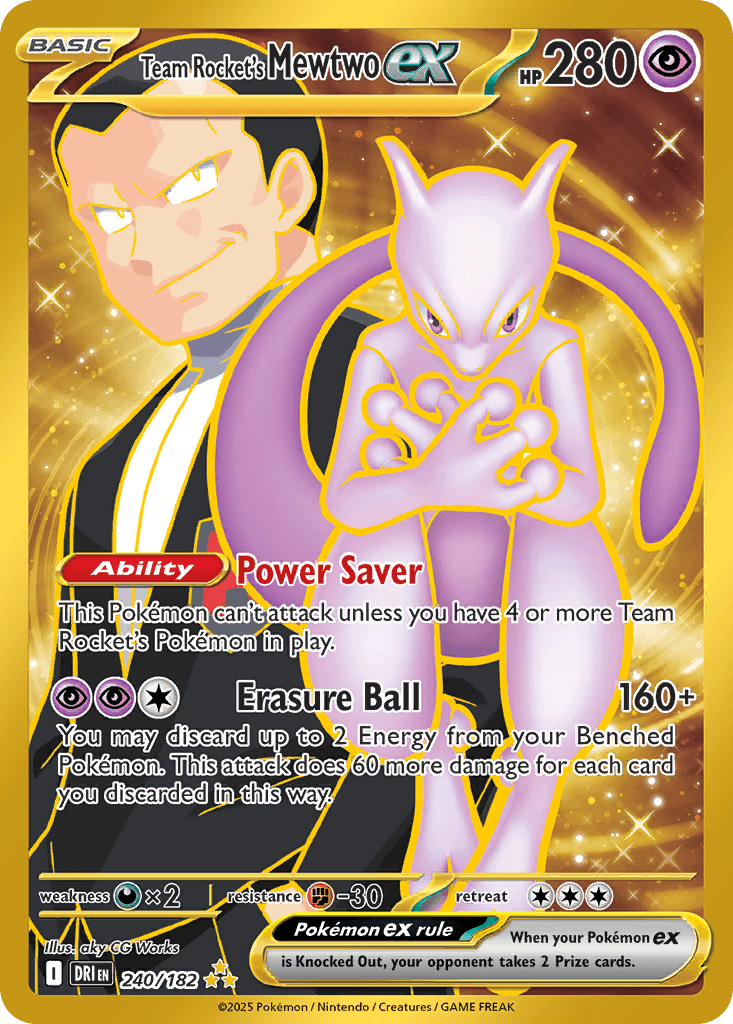 Team Rocket's Mewtwo ex from Destined Rivals