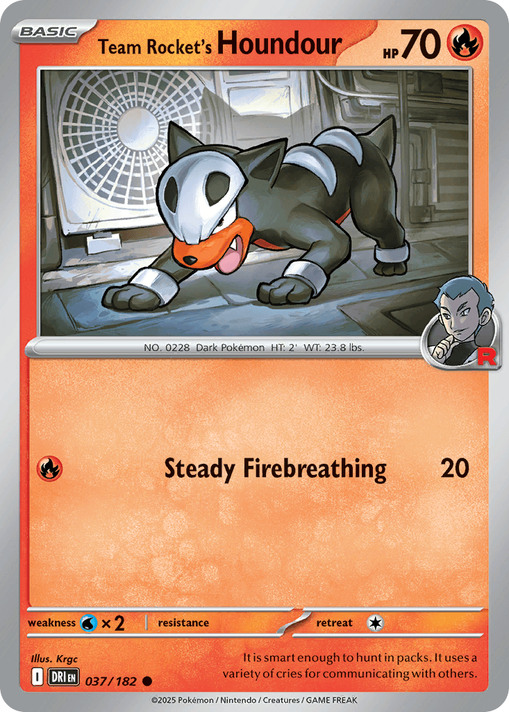 Team Rocket's Houndour Pokémon card