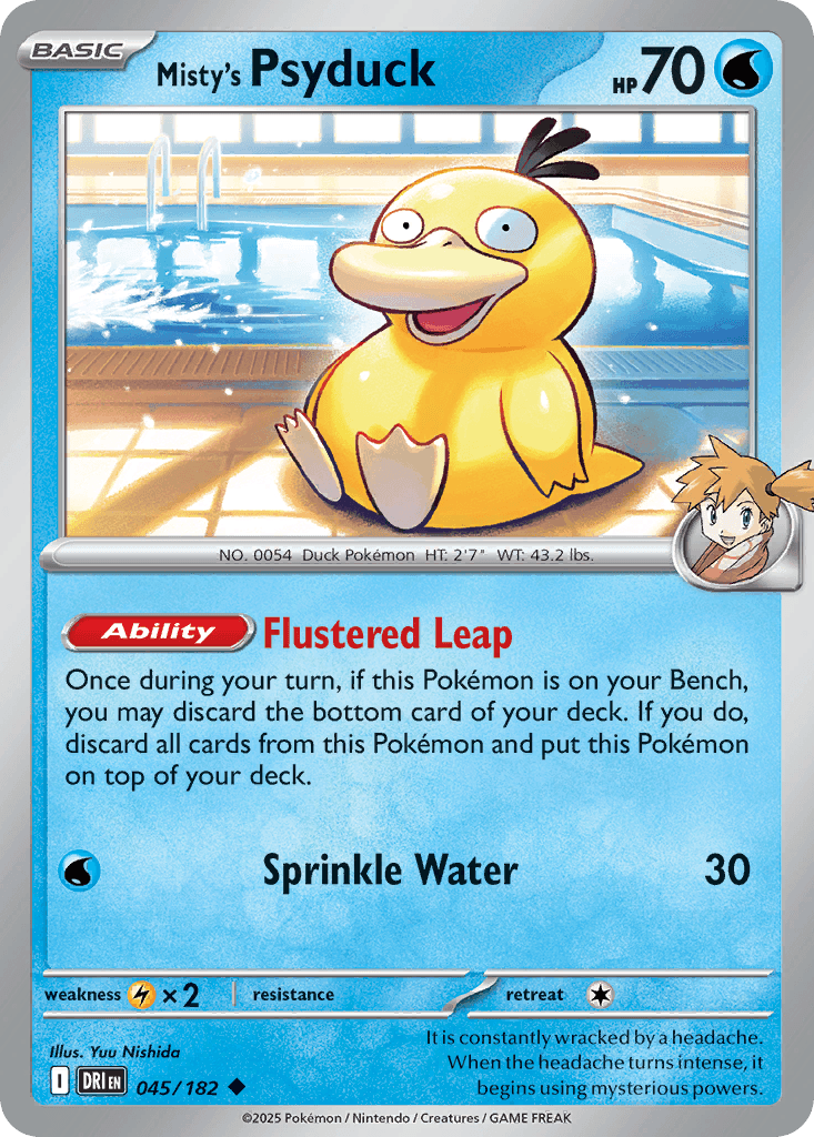 Misty's Psyduck Pokémon card