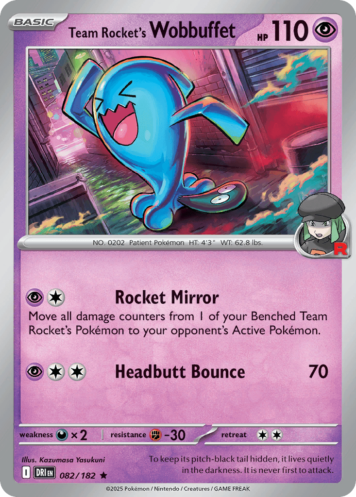 Team Rocket's Wobbuffet Pokémon card