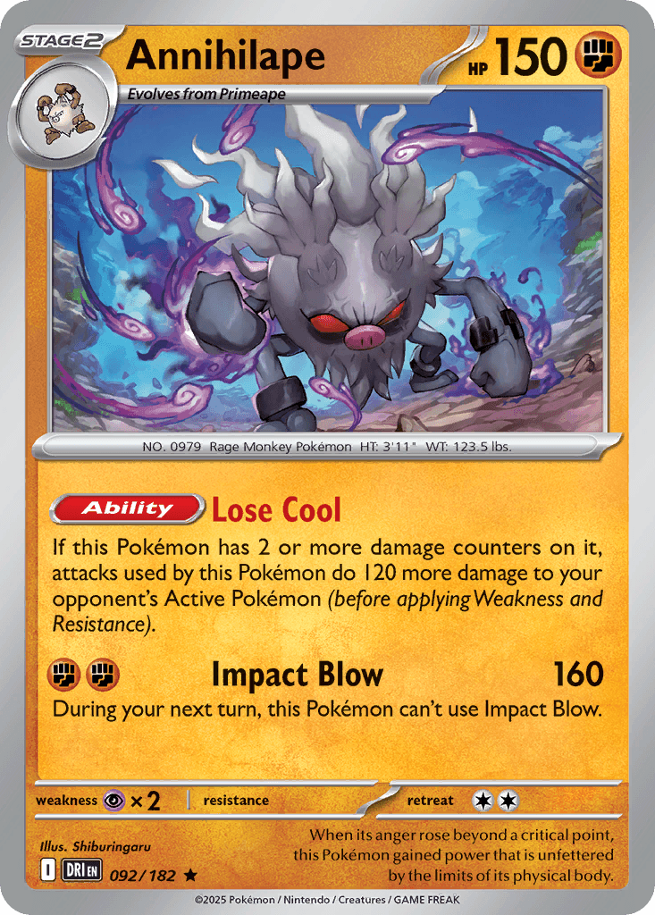 Annihilape Pokémon card
