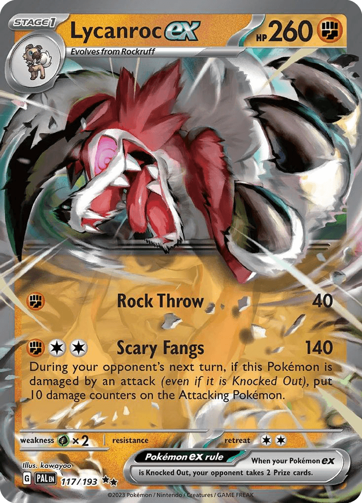 Lycanroc ex Pokémon card