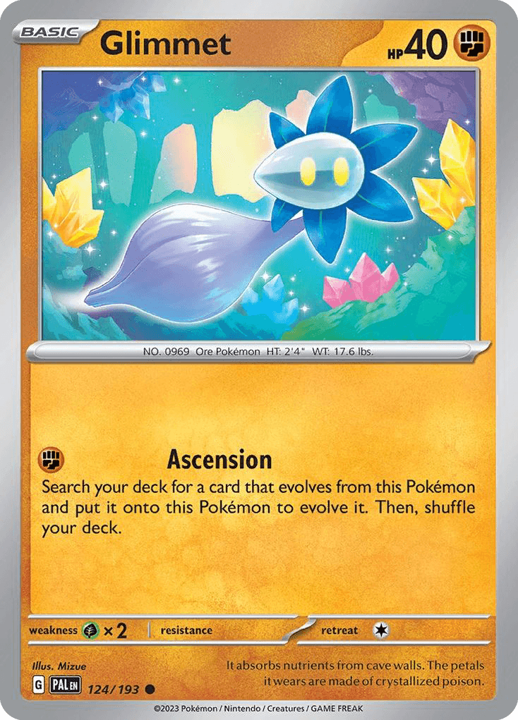 Glimmet Pokémon card