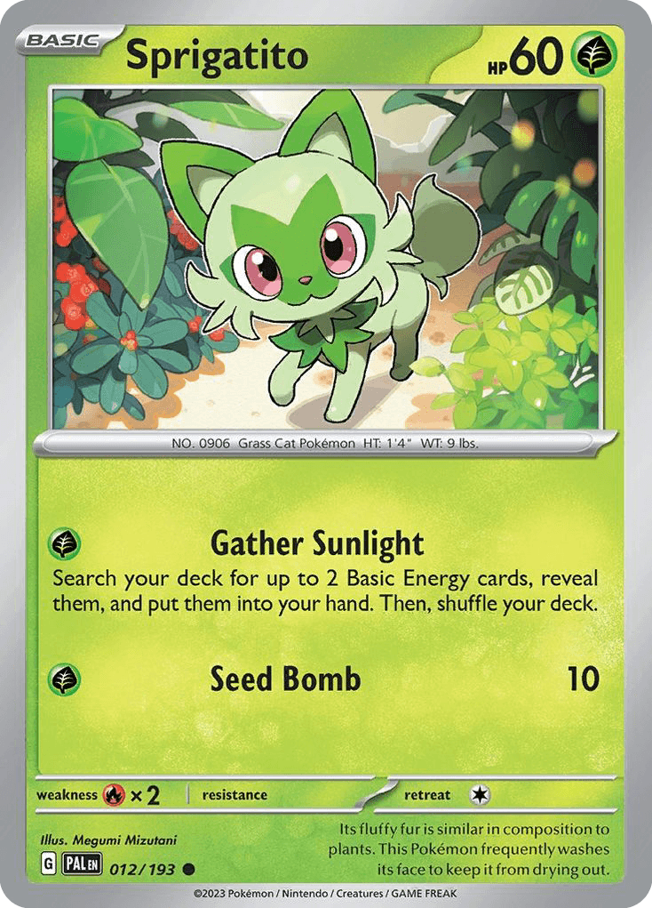 Sprigatito Pokémon card
