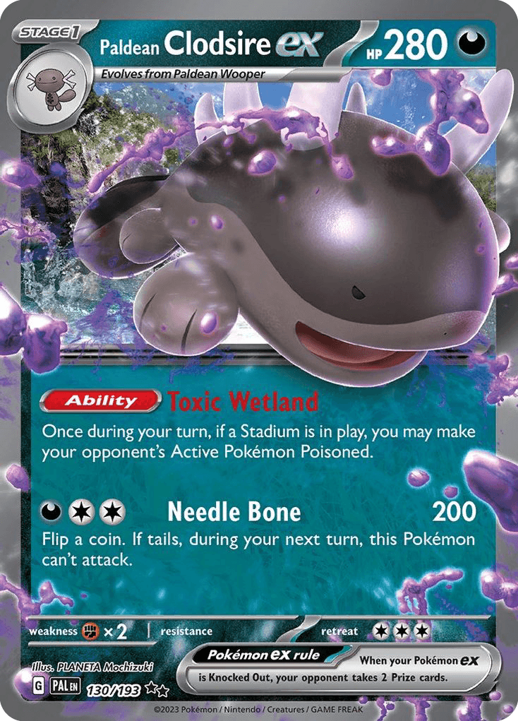 Paldean Clodsire ex Pokémon card