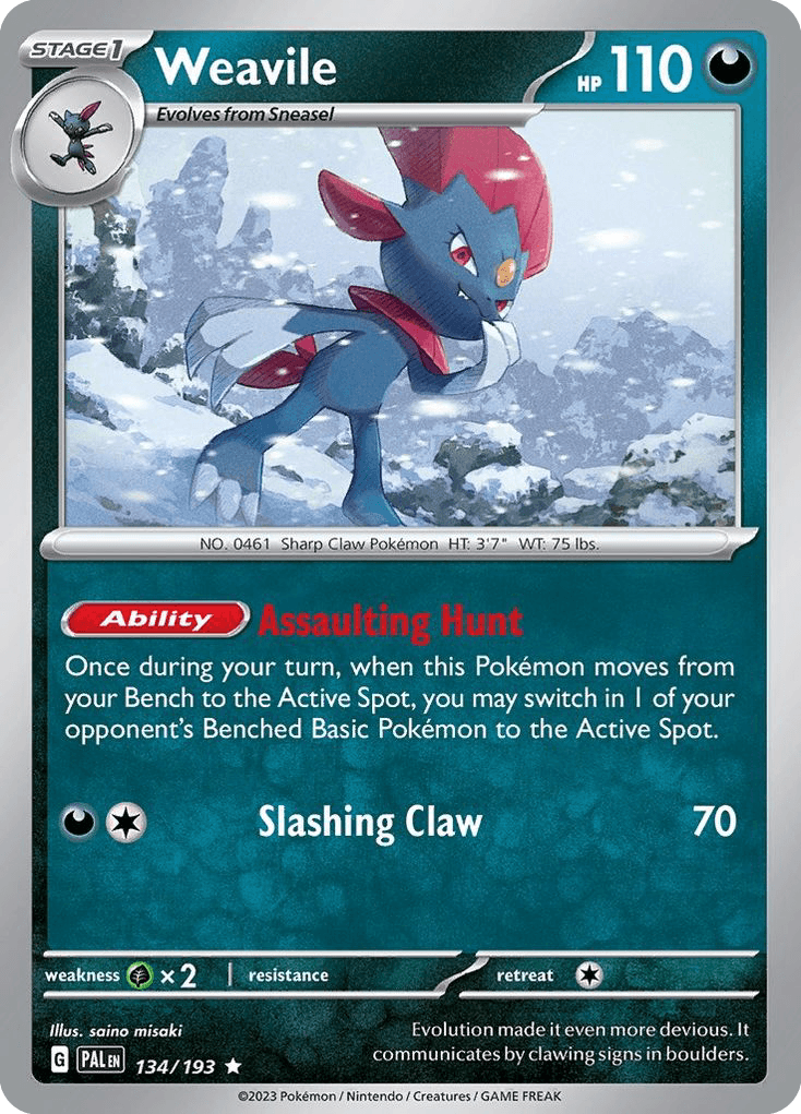 Weavile Pokémon card