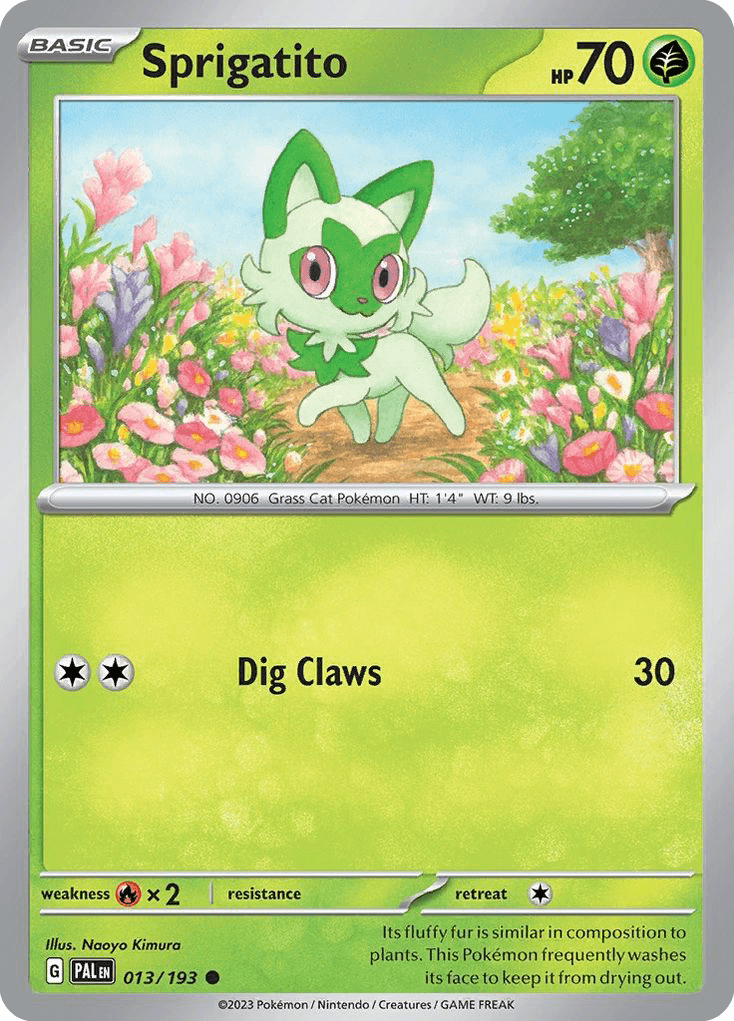Sprigatito Pokémon card