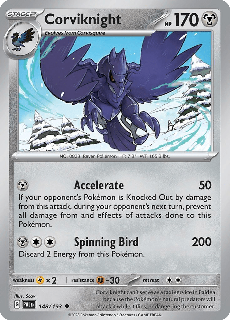 Corviknight Pokémon card