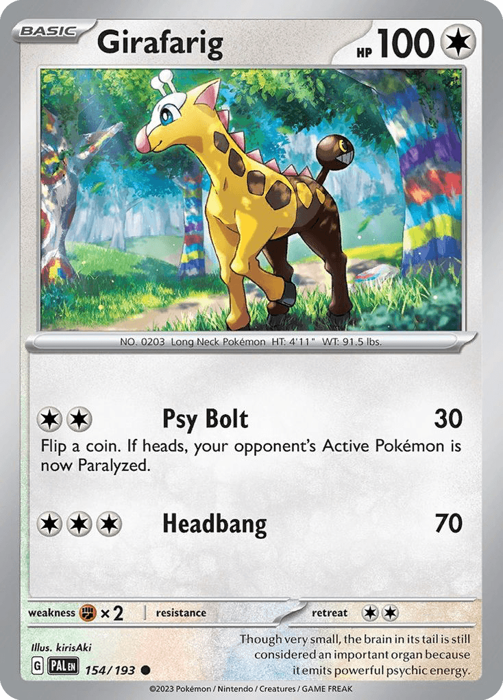 Girafarig Pokémon card