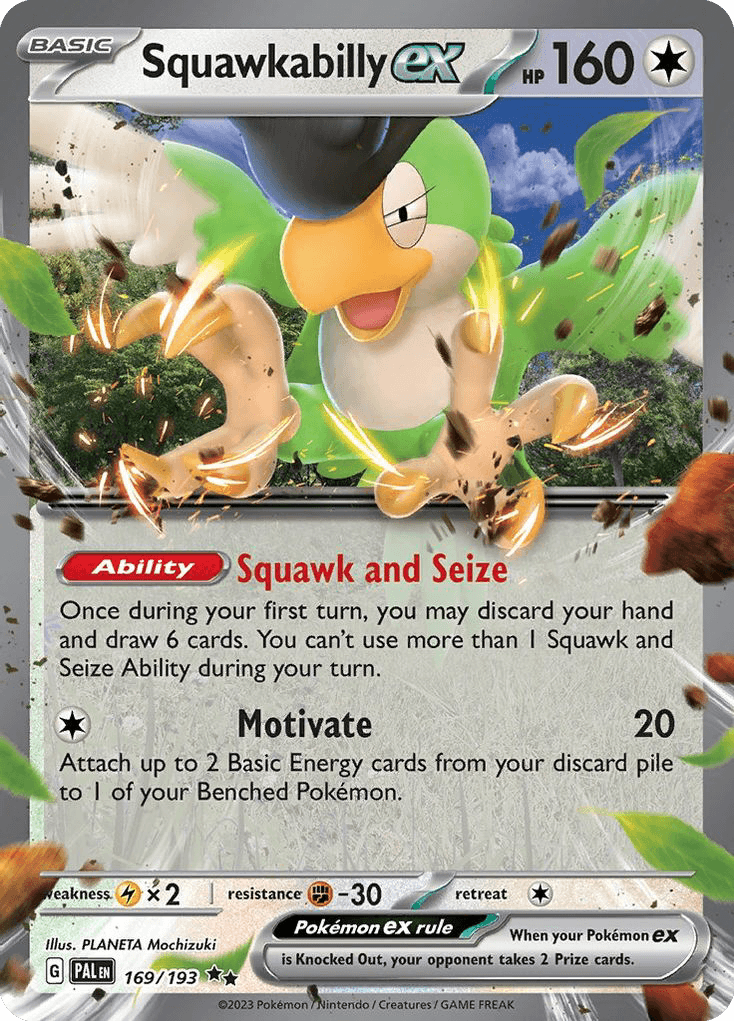 Squawkabilly ex Pokémon card