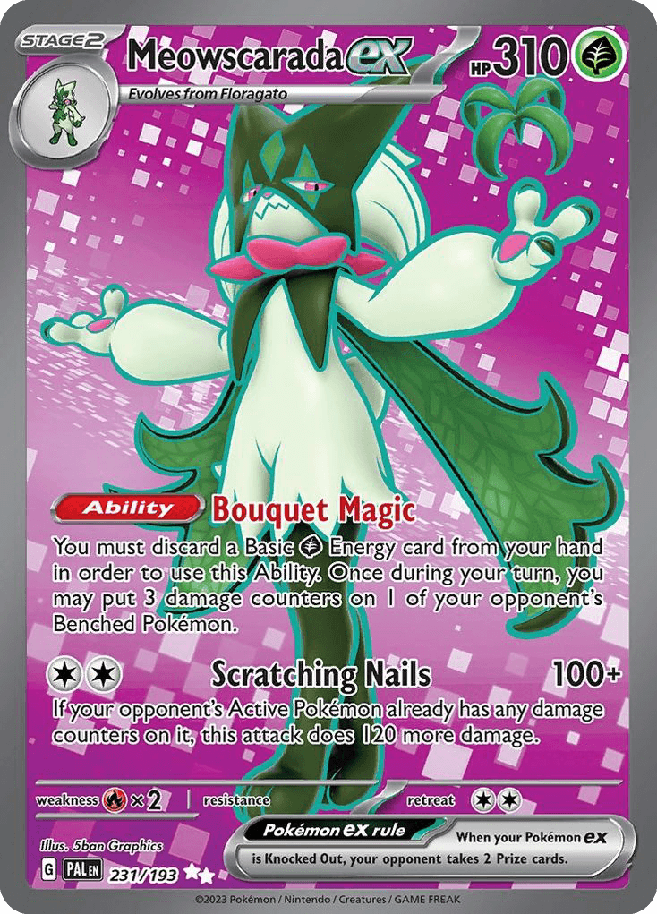 Meowscarada ex Pokémon card