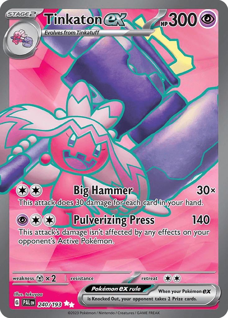 Tinkaton ex Pokémon card