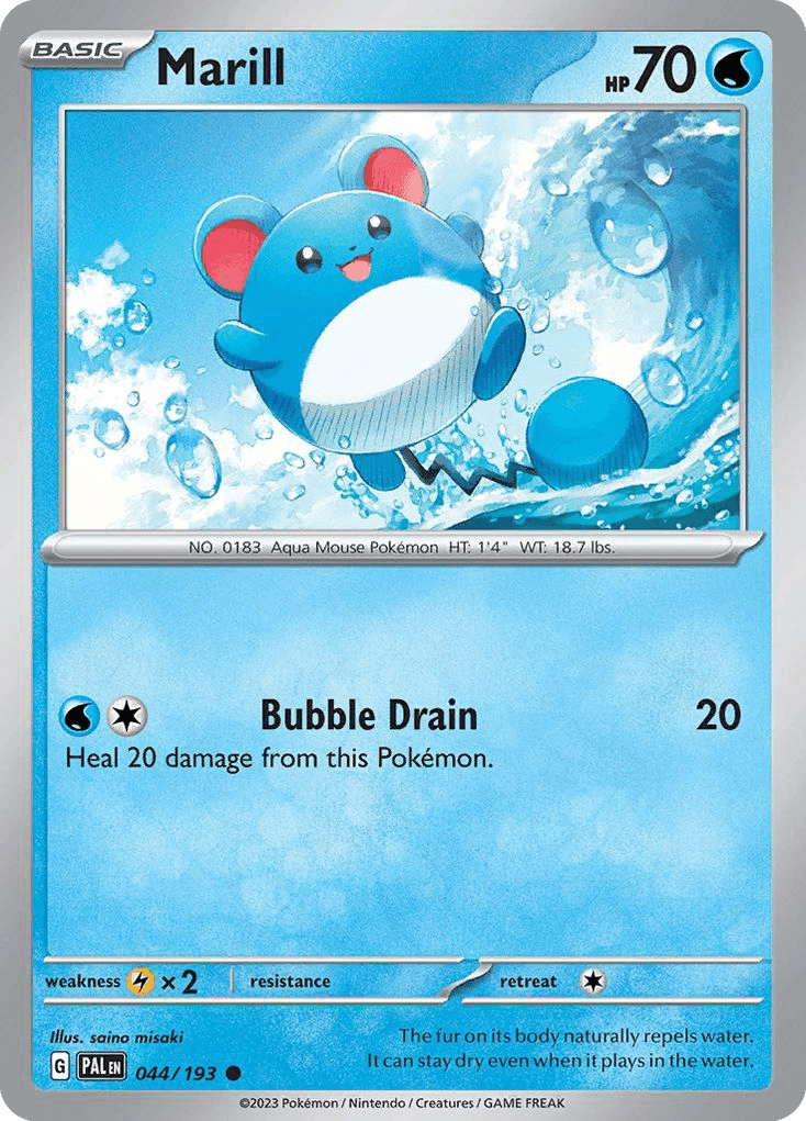Marill Pokémon card