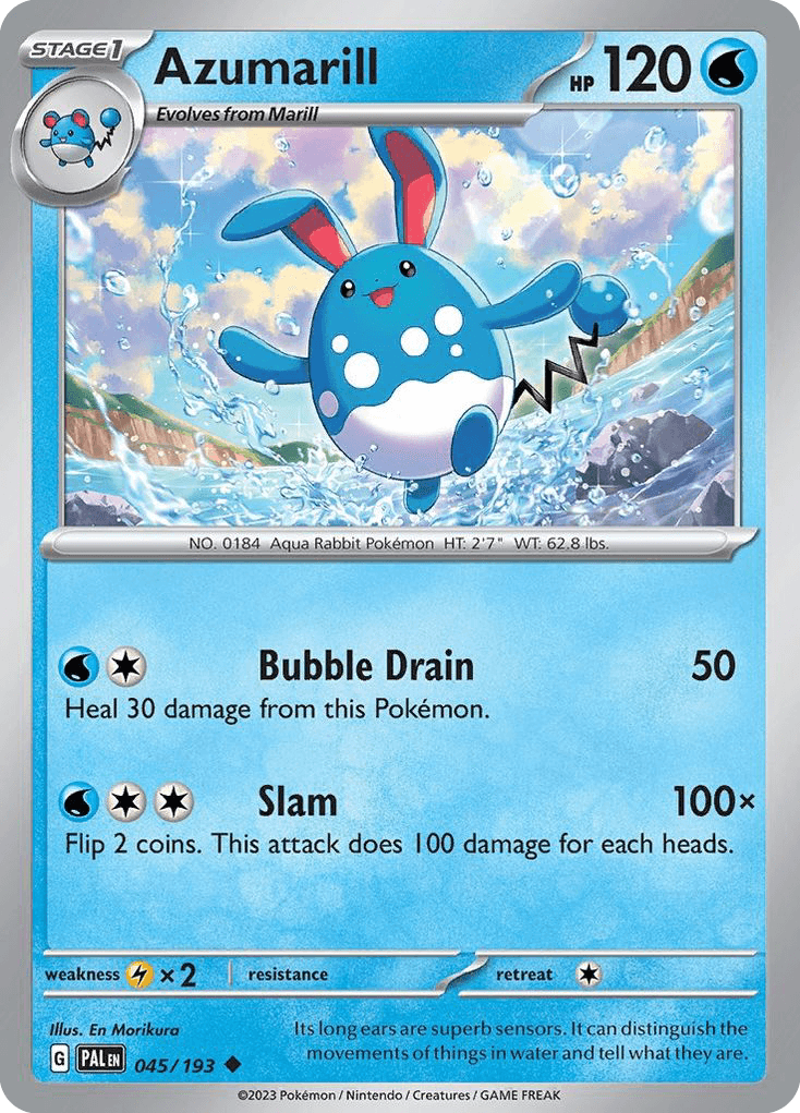 Azumarill Pokémon card