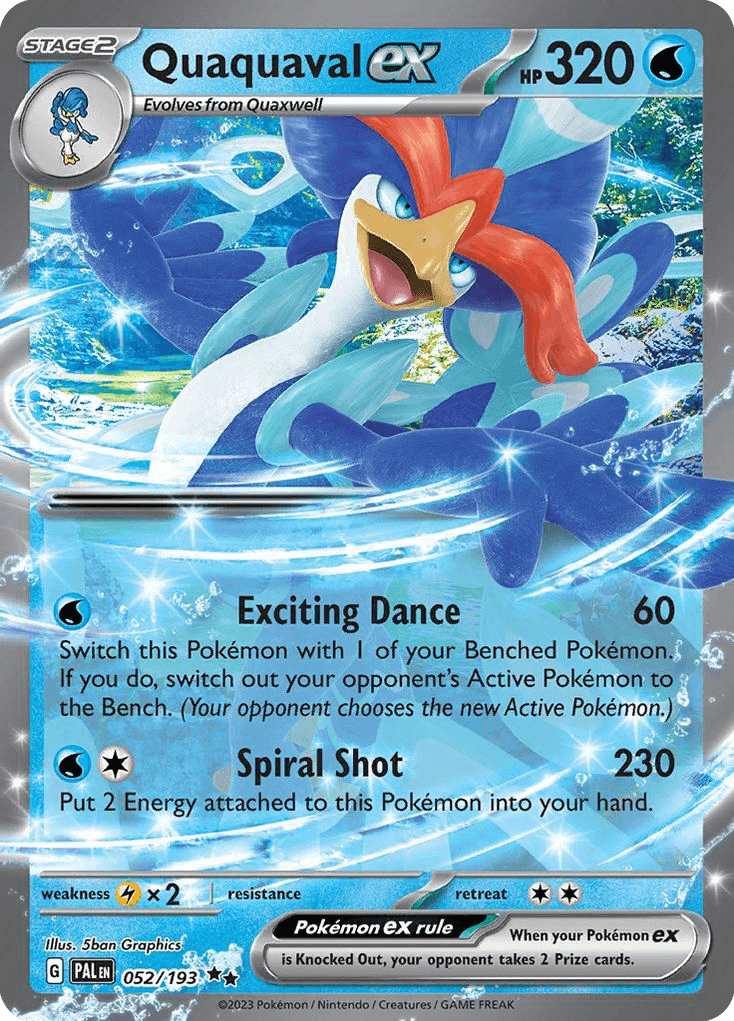 Quaquaval ex Pokémon card