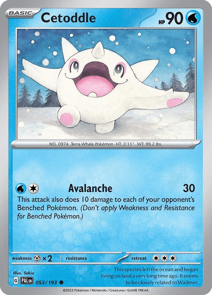 Cetoddle Pokémon card