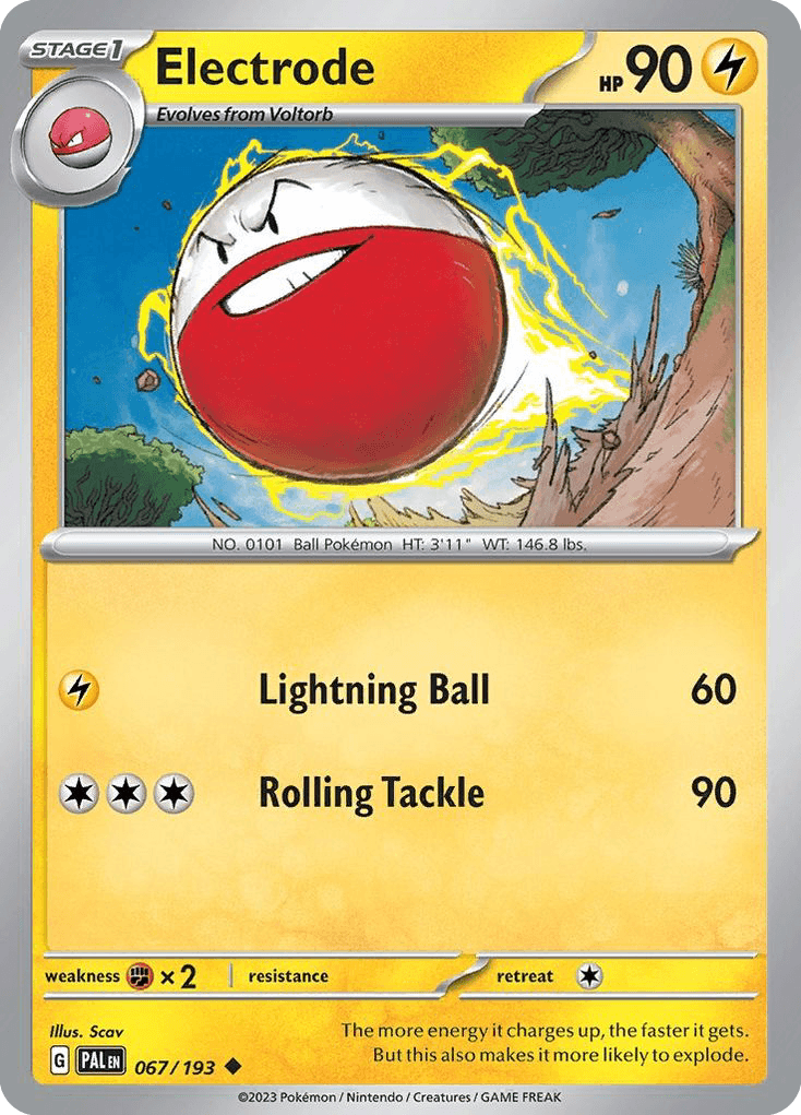 Electrode Pokémon card