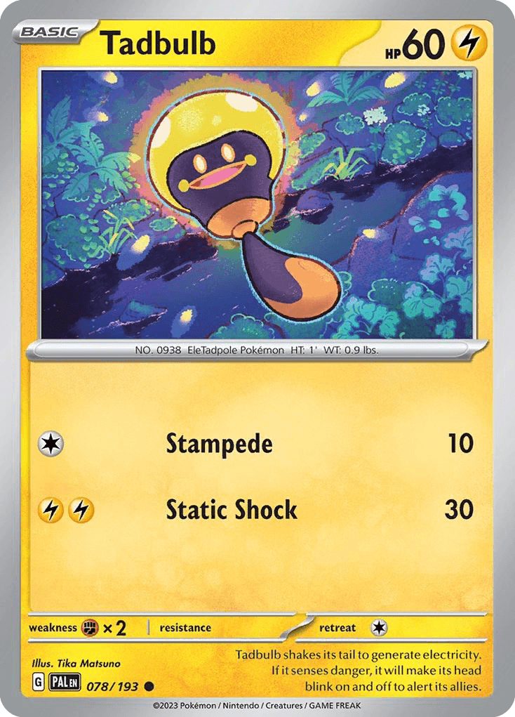 Tadbulb Pokémon card