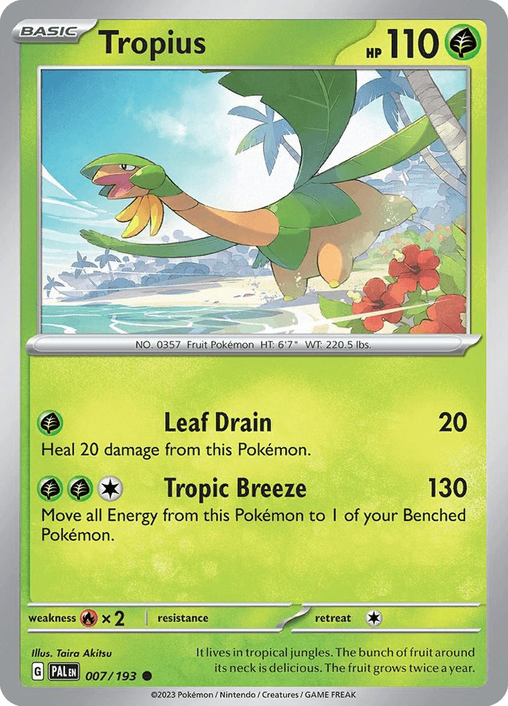 Tropius Pokémon card