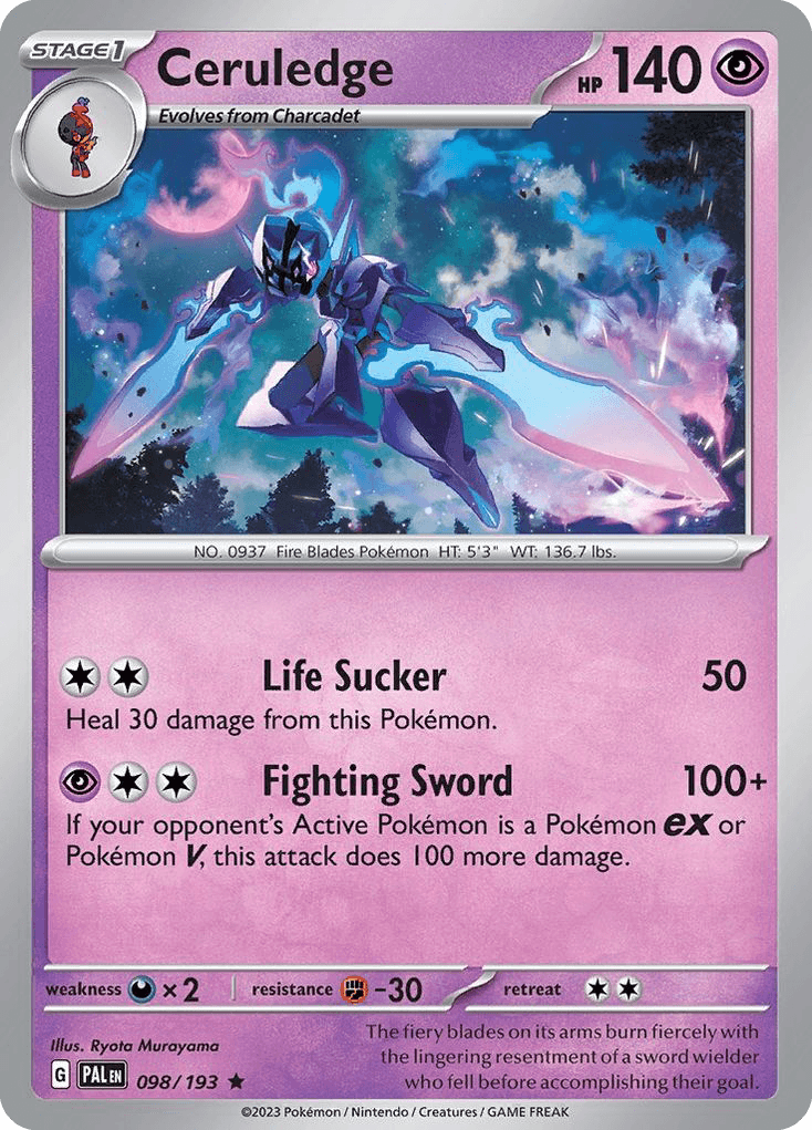 Ceruledge Pokémon card
