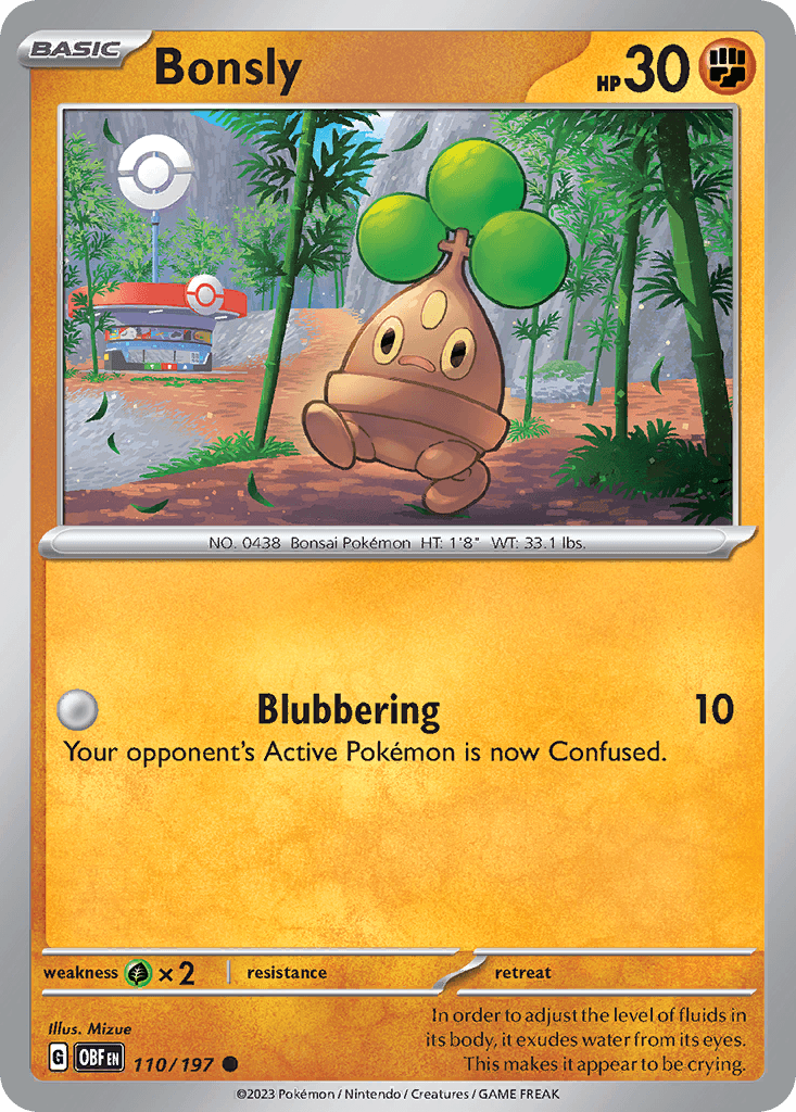 Bonsly Pokémon card