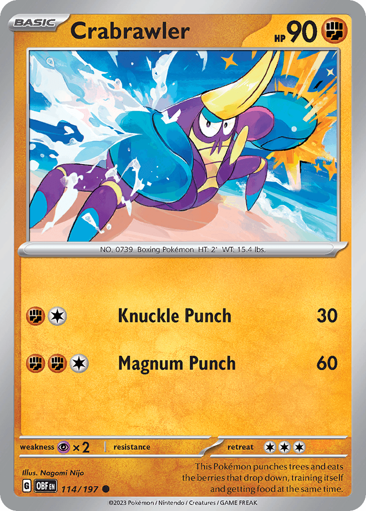 Crabrawler Pokémon card