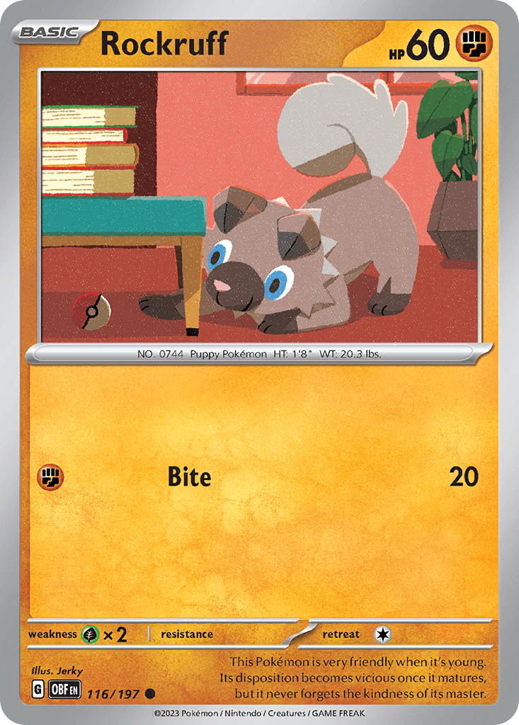 Rockruff Pokémon card