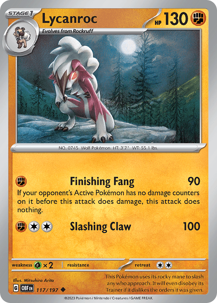 Lycanroc illustrated by Mitsuhiro Arita