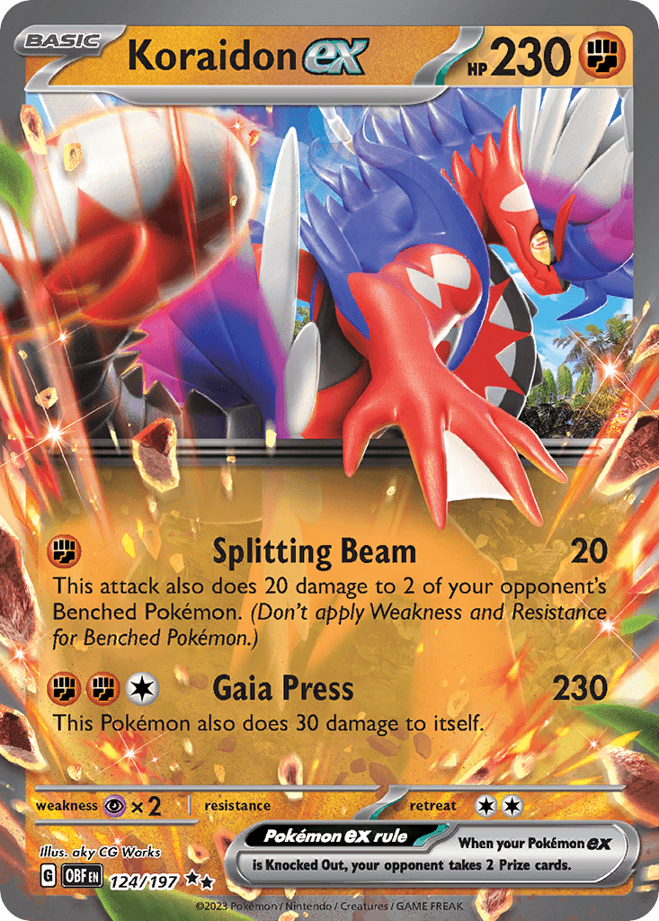 Koraidon ex Pokémon card