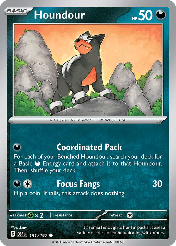 Houndour Pokémon card